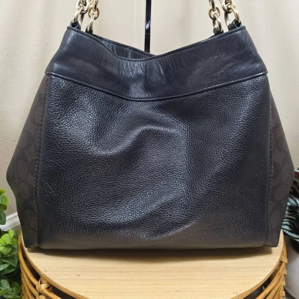Coach Lexy Shoulder Bag with Rivets + Matching Wallet